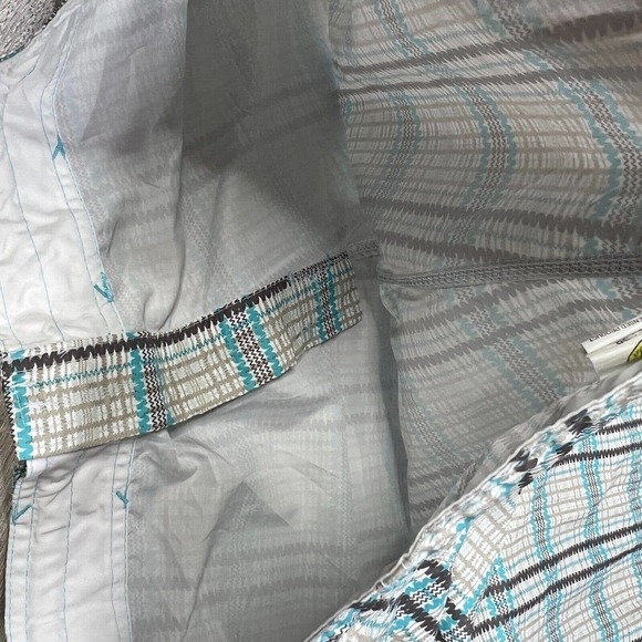 Body Glove Plaid Surf Shorts Swim Trunks Men's 38 Unlined Zip Pockets Relaxed - Picture 7 of 11